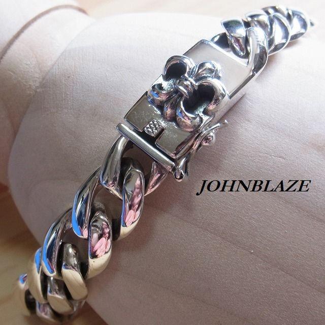 シルバ−925製 ブレスレット 百合の紋章 リリークレスト シンプル