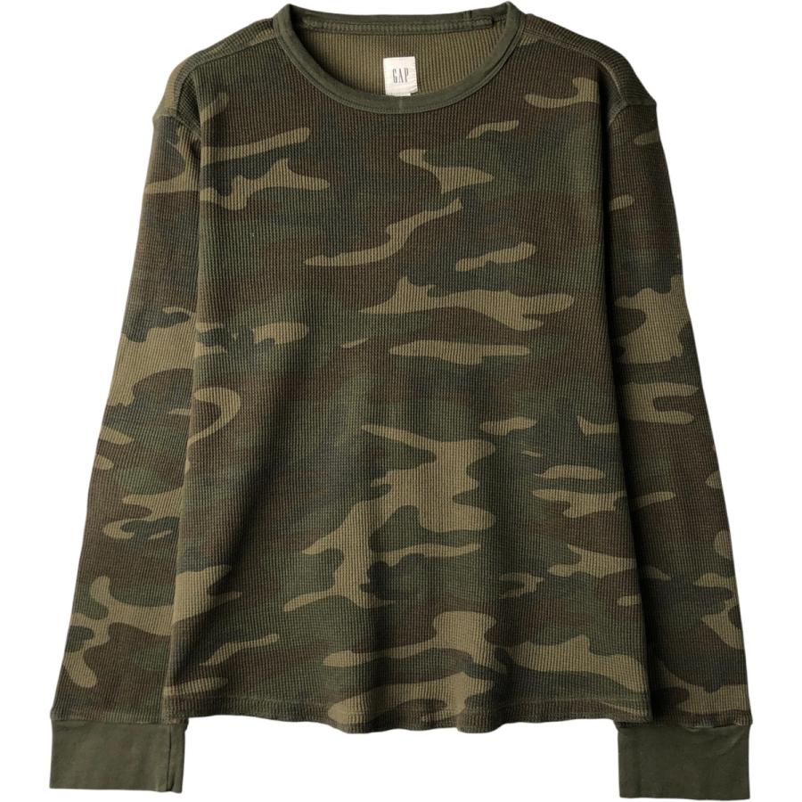 GAP（ギャップ） 古着 00年代 迷彩柄 サーマルロングTシャツ メンズM