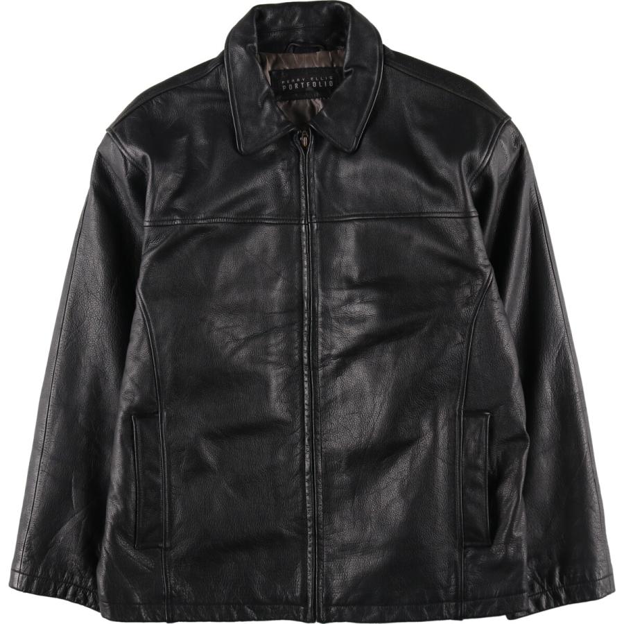 古着 ペリーエリス PERRY ELLIS PORTFOLIO レザーブルゾンタイプ