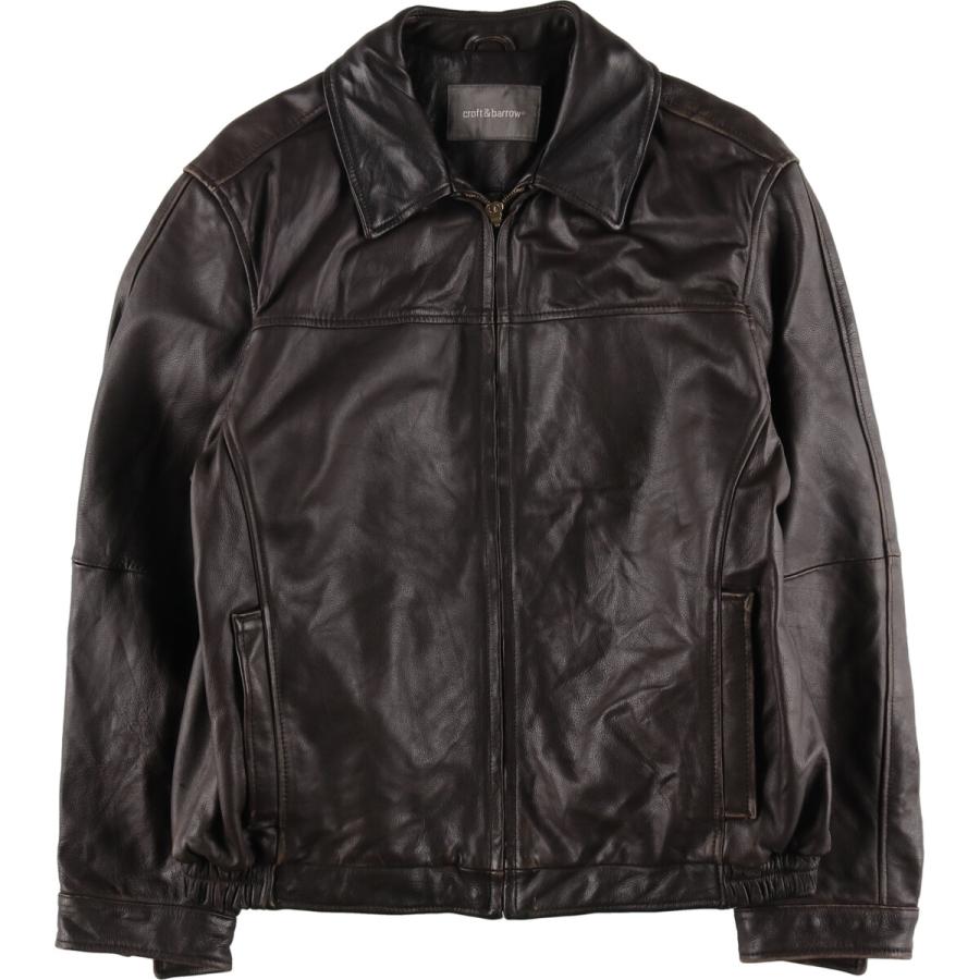 古着 クラフトアンドバロー CROFT AND BARROW レザーブルゾンタイプ