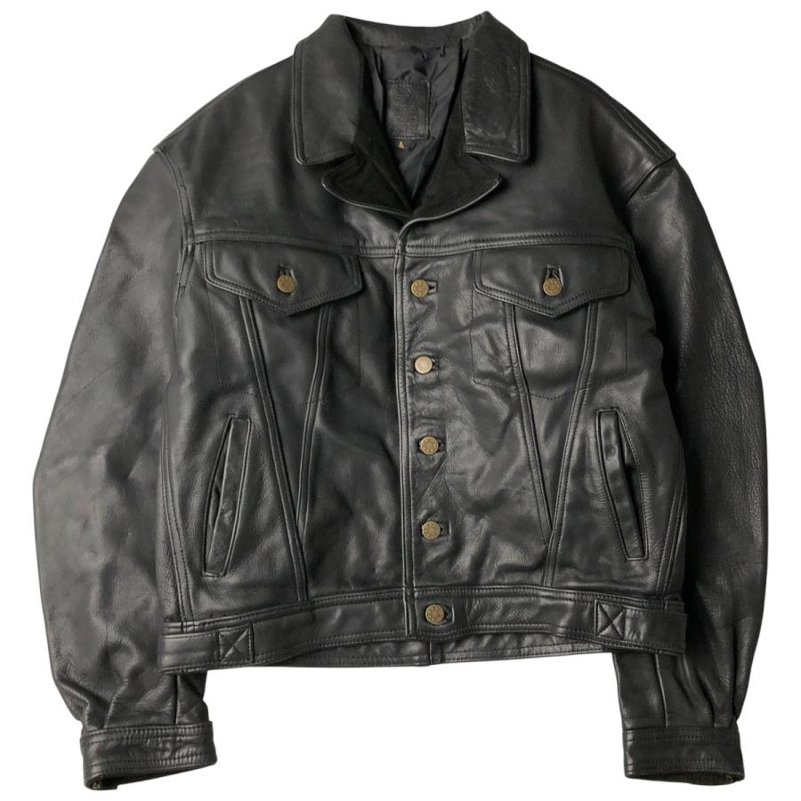 古着 Louis トラッカージャケット レザージャケット メンズL相当