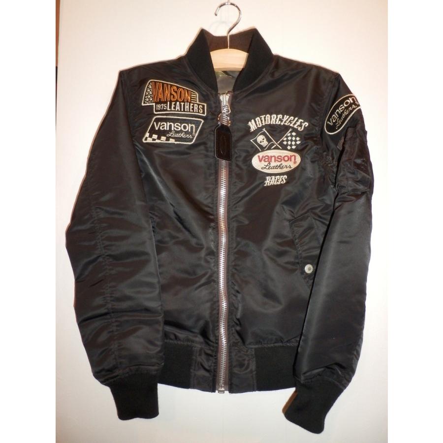 VANSON リバーシブルMA-1 フライトジャケット nvjk-801-black : J.B.