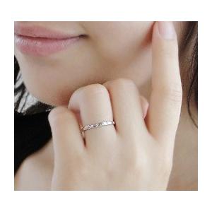 18金 リング ゴールド ダイヤ ドット 指輪 K18YG PG 一文字 細身 重ね