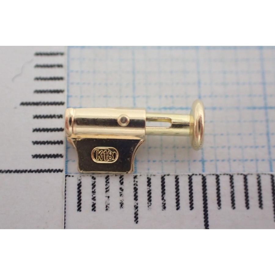 加工用 ブローチテッポウ 切り口上 K18 留め具 彫金 半製品 18金