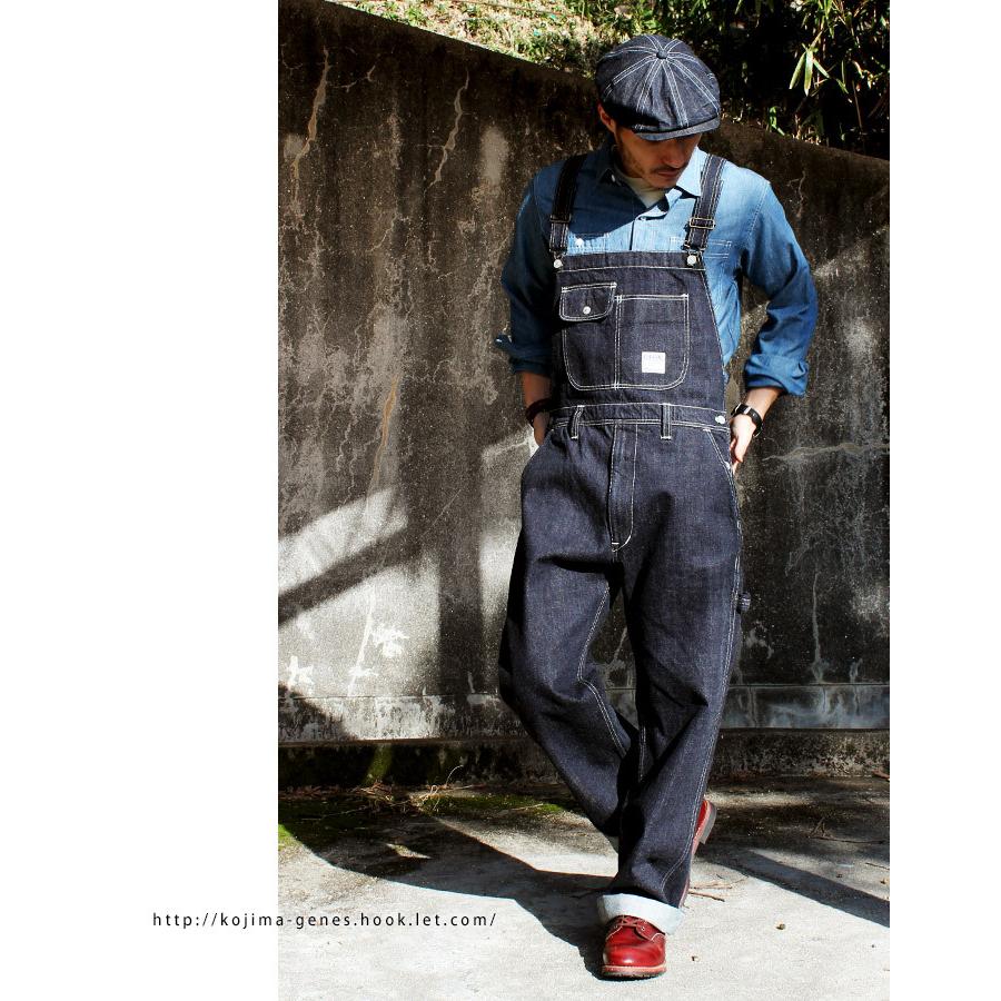 児島ジーンズ デニム オーバーオール ワンウォッシュ 男女兼用 RNB1219