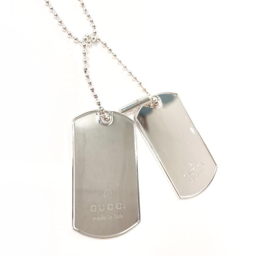 GUCCI（グッチ） ネックレス ドッグタグ ダブルプレート ボール