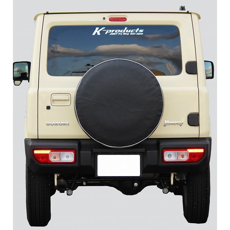 SC】ジムニー 汎用 K-PROスペアタイヤカバー 黒無地 アクセサリ SJ10