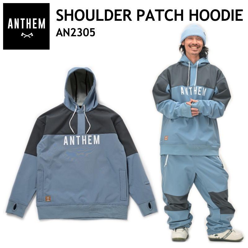 ○ 23-24 ANTHEM SHOULDER PATCH HOODIE FOG BLUE AN2305 アンセム