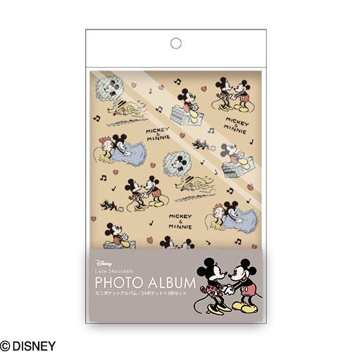 アルバム ミニポケット3冊セット ミッキー&ミニー 3冊でL判72枚収納 ア