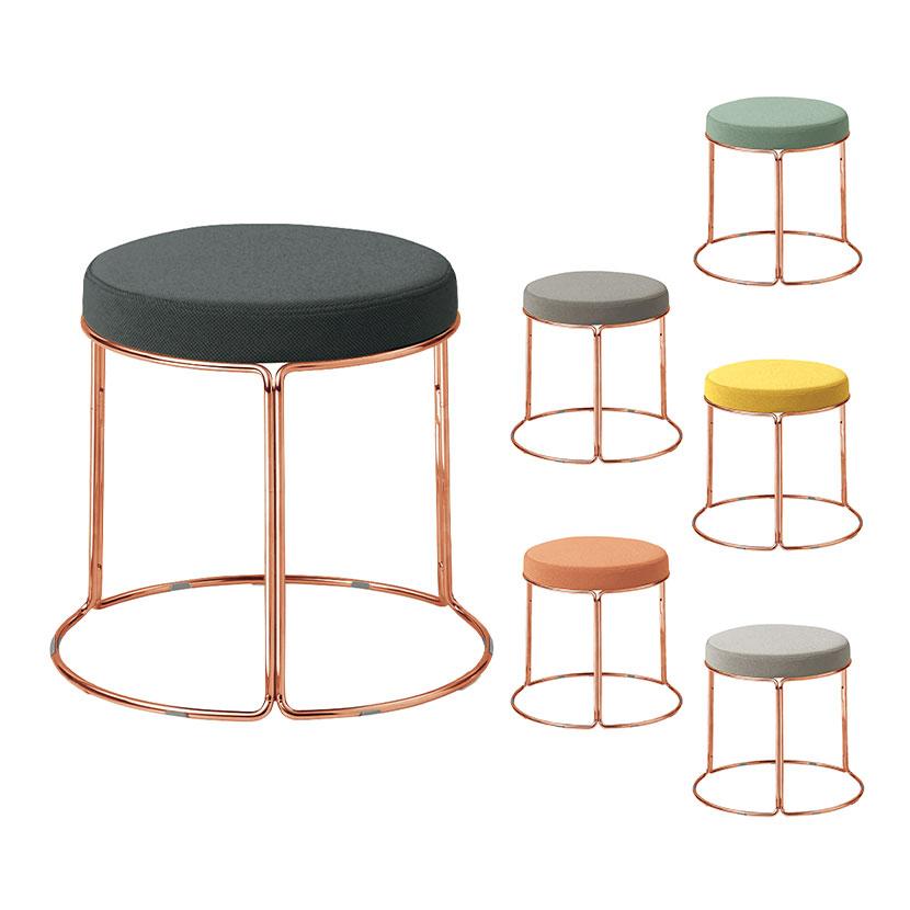 KOKUYO（コクヨ） CK-750 スツール 丸椅子 ロータイプ カッパー脚