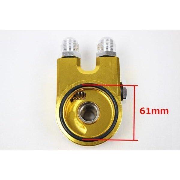 サンドイッチ オイルブロック サーモスタット内臓 オイルークーラー