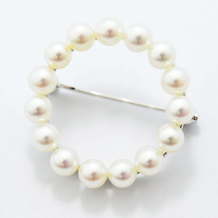 MIKIMOTO（ミキモト） ブローチ サークル 真珠 4.3mm パール SV