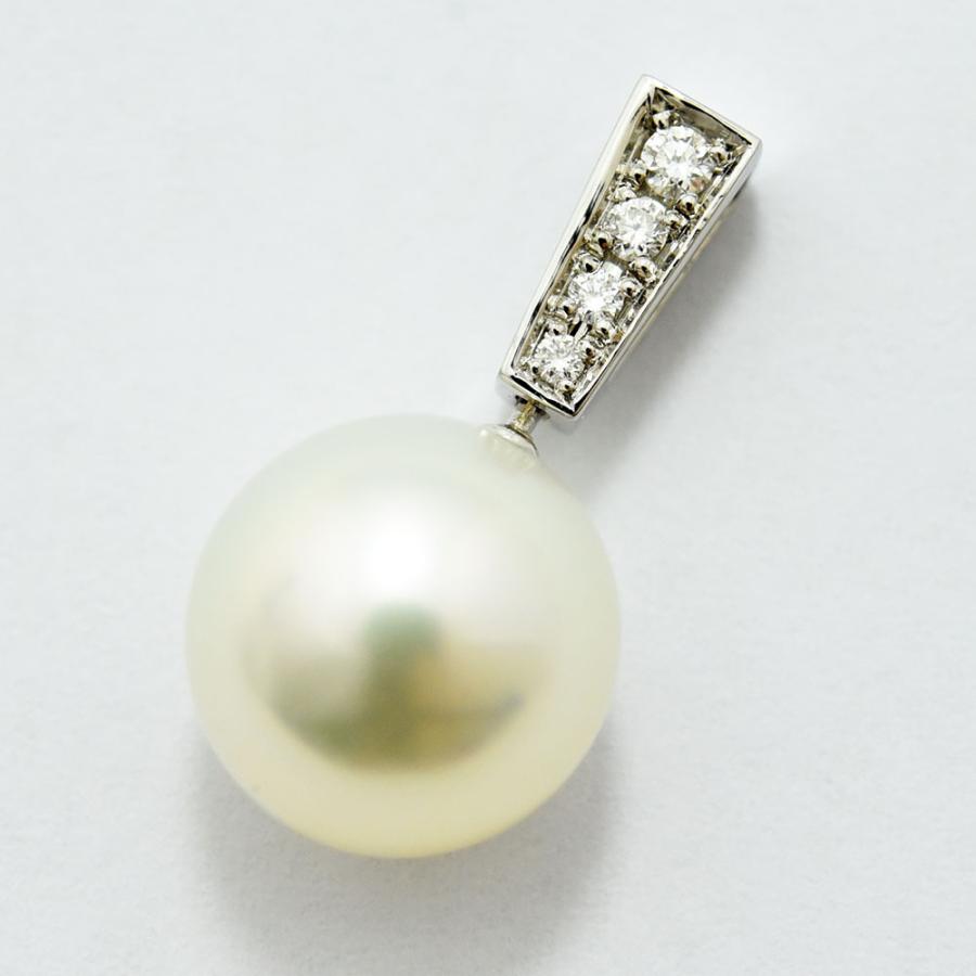 MIKIMOTO（ミキモト） ペンダントトップ 白蝶真珠 10.8mm ダイヤモンド