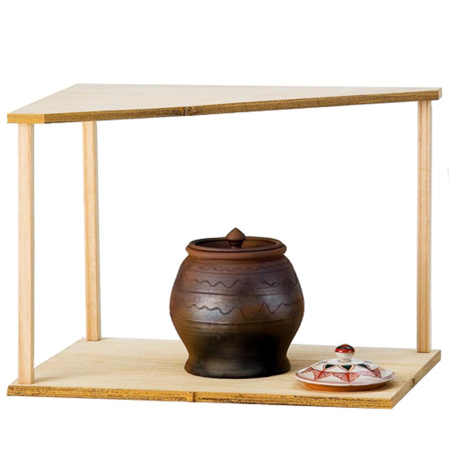 茶道具】 桐 山里棚 竹張砂摺 利休好写 小林幸斎作 棚-3 : 創業大正七