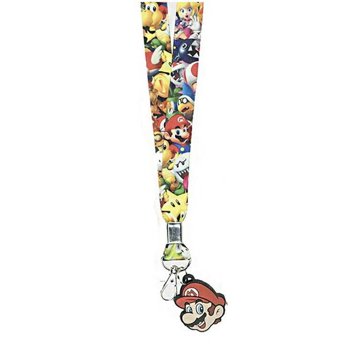 スーパーマリオブラザーズ マリオラバーロゴ付きネックストラップ