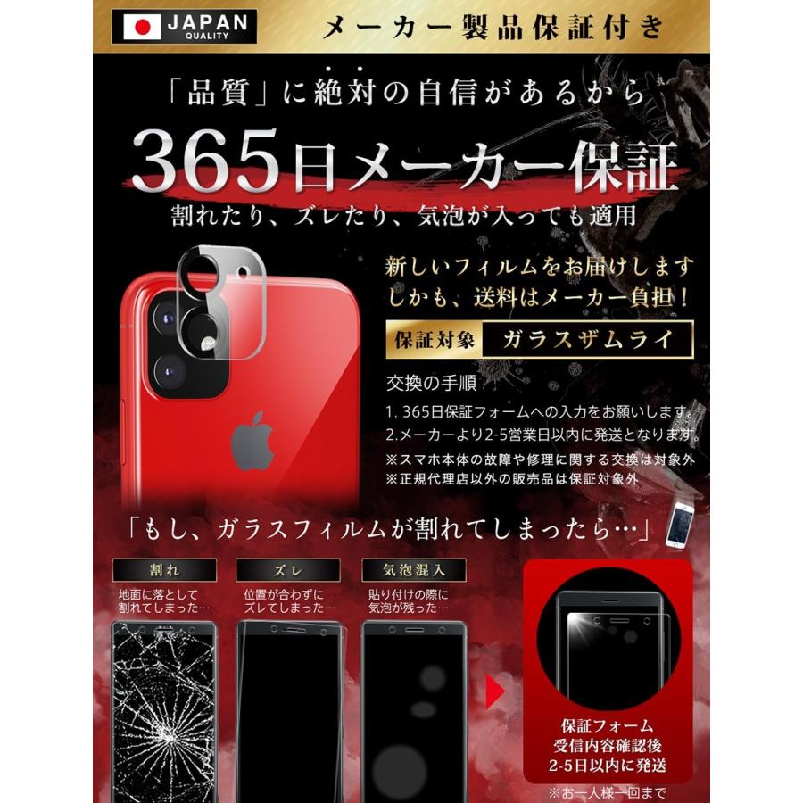 ガラスザムライ iPhone11 カメラフィルム ガラスフィルム 全面保護
