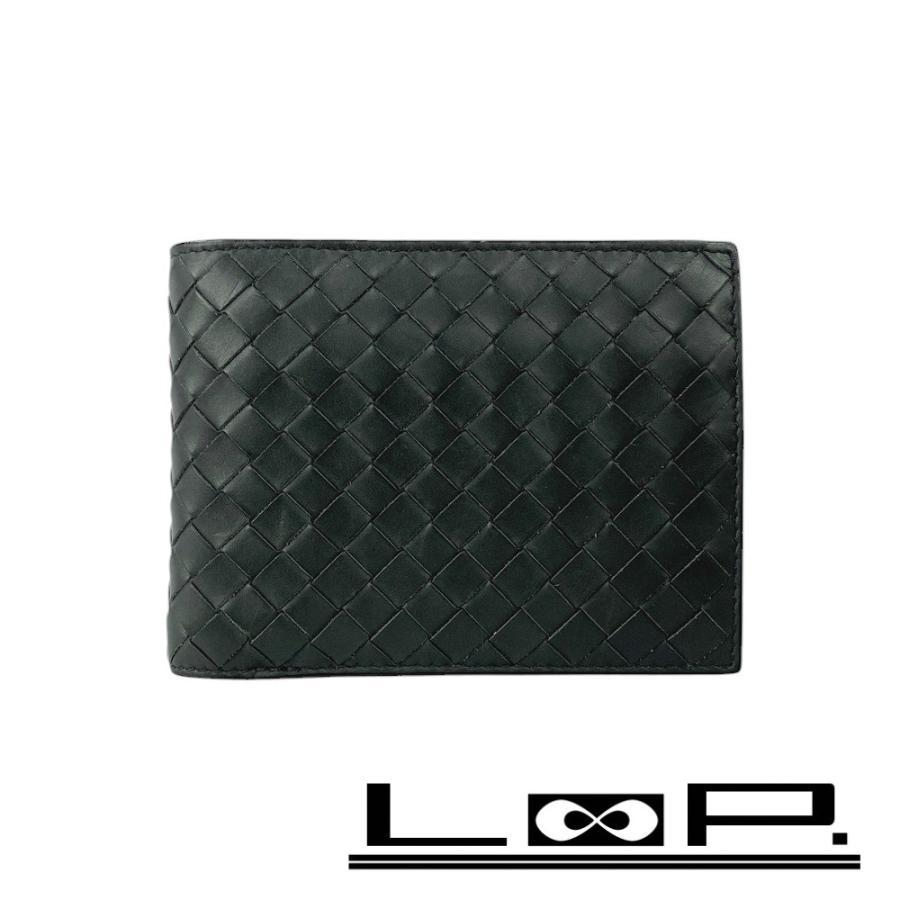 □中古□ ボッテガヴェネタ 二つ折り財布 財布 イントレチャート