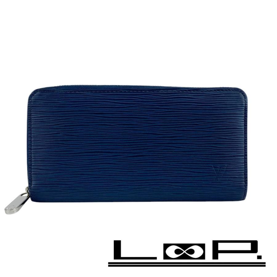 □美品□ ルイヴィトン ジッピーウォレット 長財布 エピ ネイビー