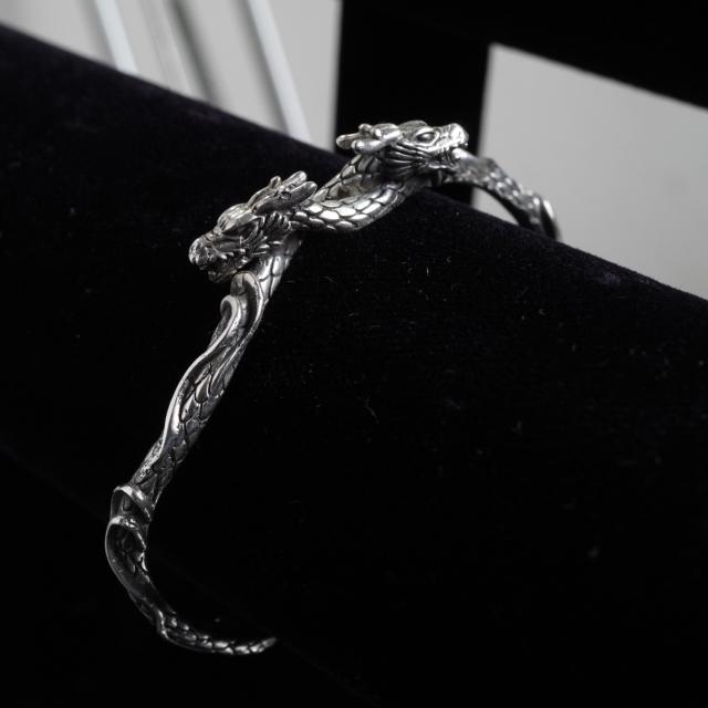ドラゴン 龍 バングル シルバーブレスレット シルバー925 silver925