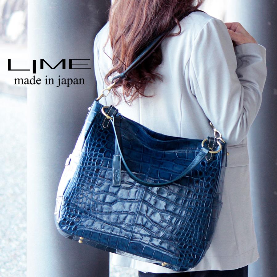 LIME made in japan トートバッグ 本革 2ウェイ ショルダーバッグ 通勤