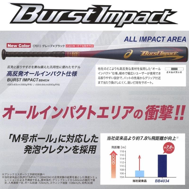 ASICS（アシックス） 野球 軟式複合バット バーストインパクト 野球