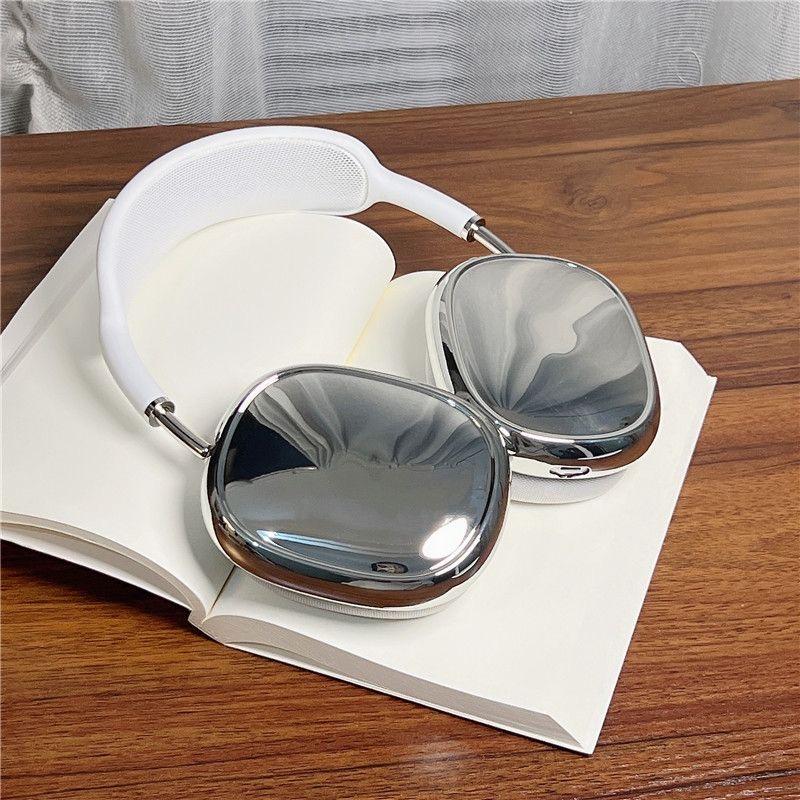 AirPods Max 金属 シルバー ケース カバー シリコン イヤーカップ 保護
