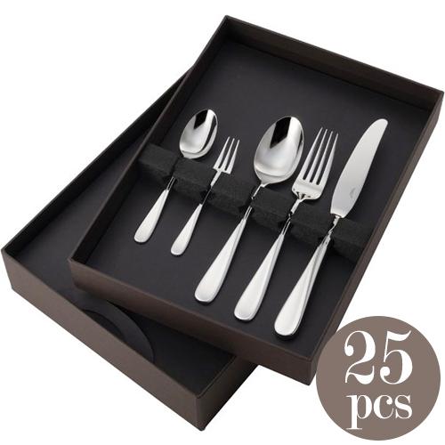 山崎金属工業／YAMACO フローラ 18-8 ディナーセット25pcs FLS-25N