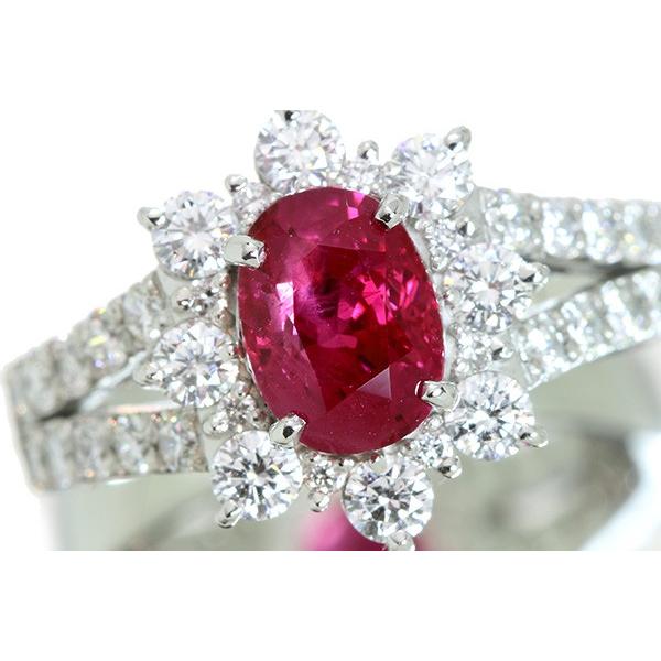 ルビー リング/指輪 2.09ct プラチナ900 PT900 濃厚レッド 力強い赤