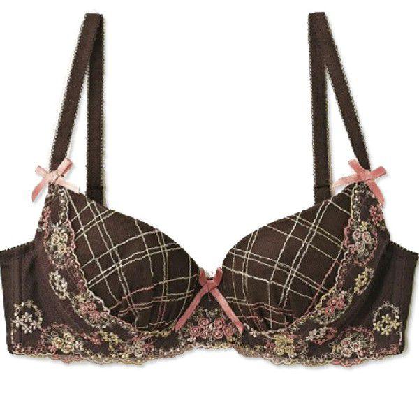 送料無料 ブラショーツセット 大きいサイズ チョコレートブラウンに