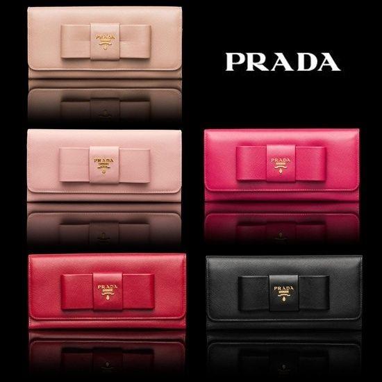 PRADA（プラダ） サッフィアーノリボン 長財布 黒 在庫あり : LUSTYLE