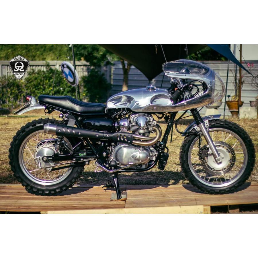 W800 W650 ロケットカウル アルミ リックマン エイボン カフェスタイル