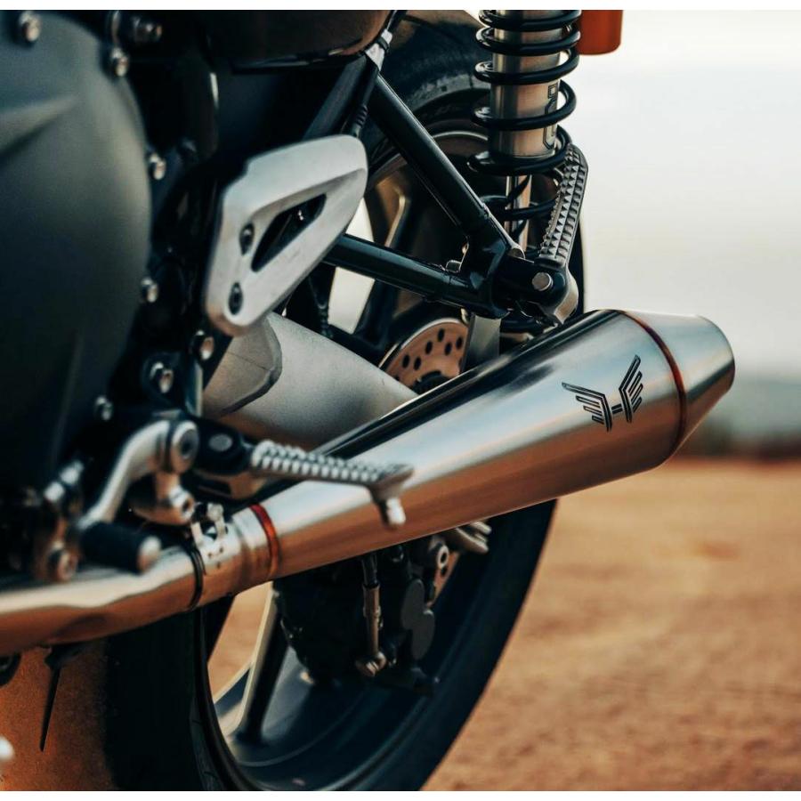 トライアンフ スピードツイン1200 リバースコーンスリップオンマフラー
