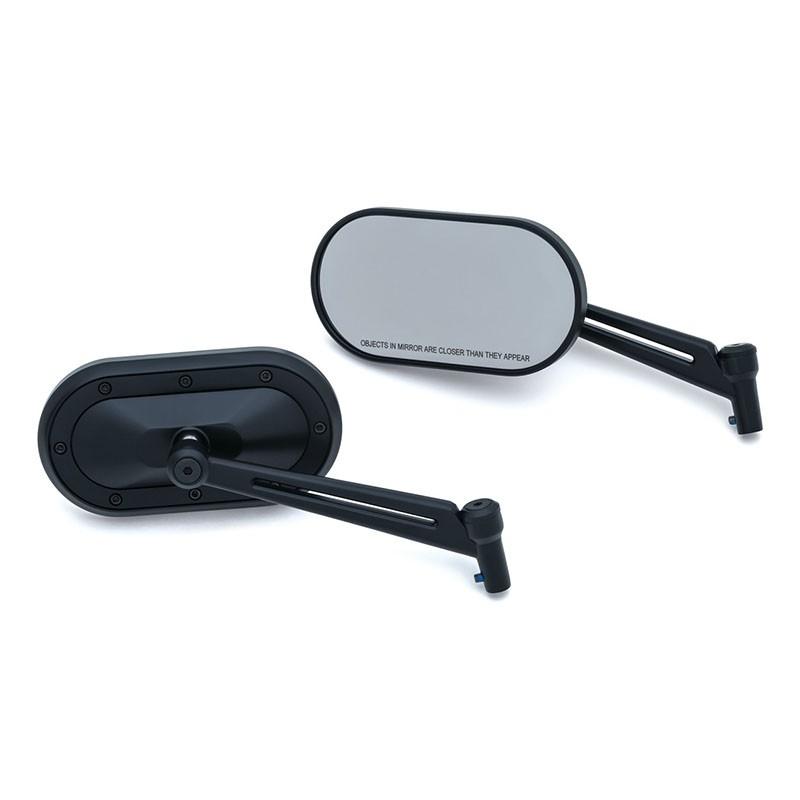 KURYAKYN ヘビーインダストリー ミラー サテンブラック : モトパーツ