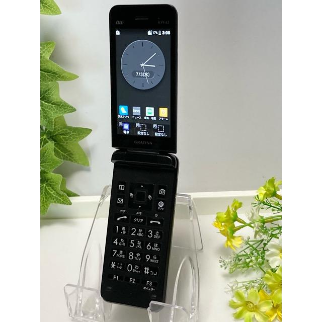 KYOCERA（京セラ） 中古 au by KDDI GRATINA KYF42 ブラック ☆SIM