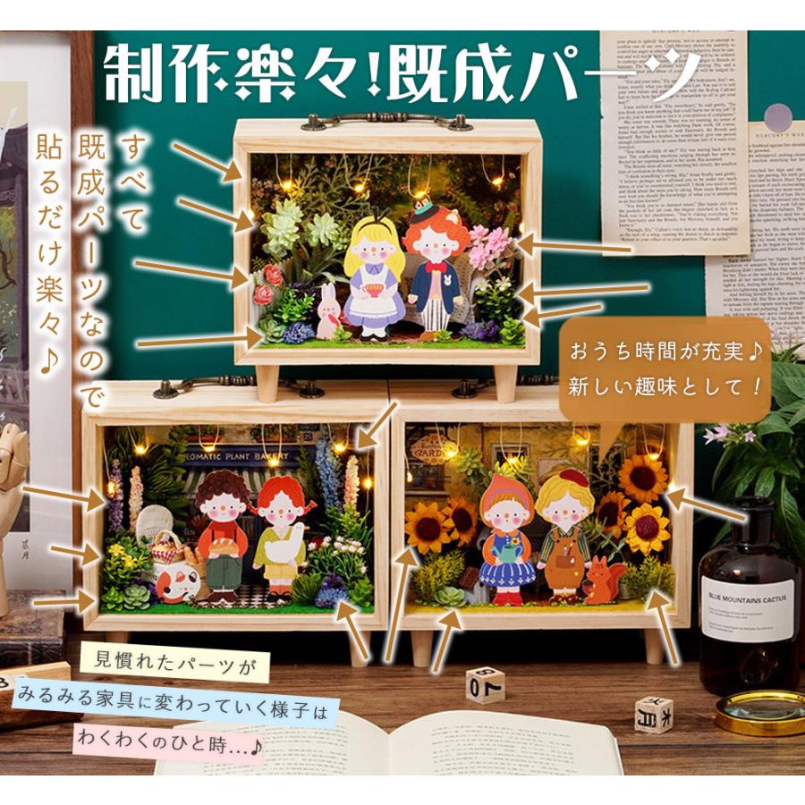 ドールハウス ミニチュア 手作りキットセット 木製ハンドバッグの中の