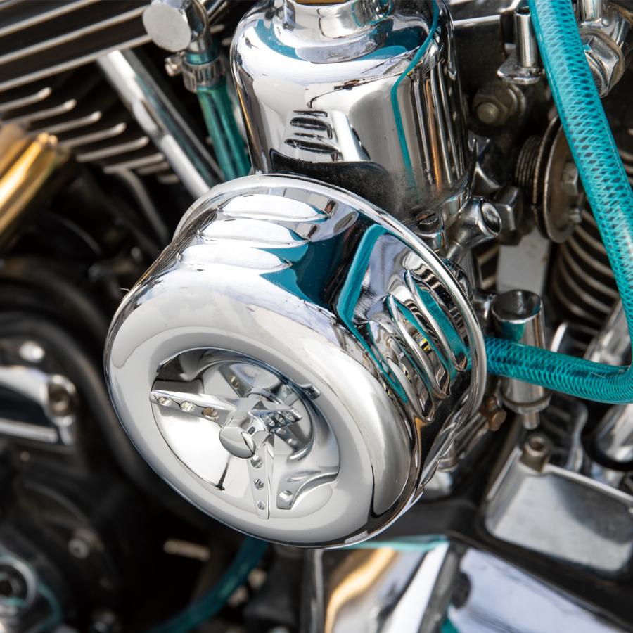 クロームド エアークリーナー カバー & フィルター キット : MOONEYES