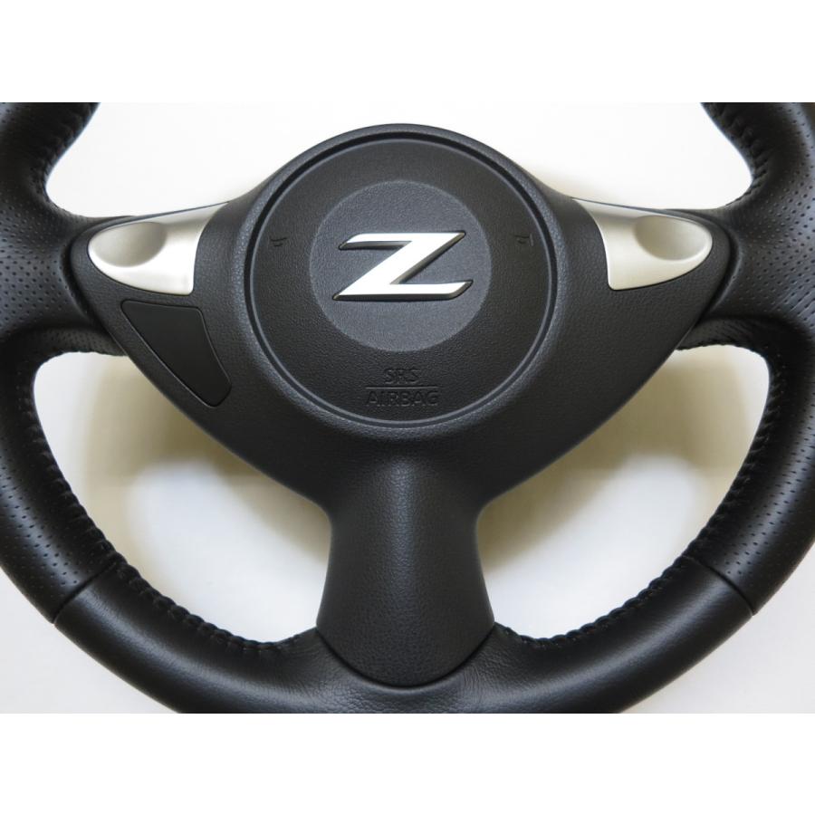 希少！ フェアレディZ Z34 純正 革 ステアリング ハンドル エア