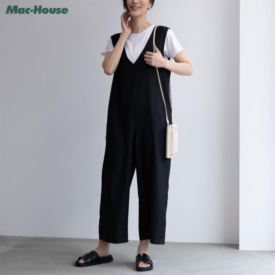 Howdy Marie サロペット レディース 無地 ワイドシルエット