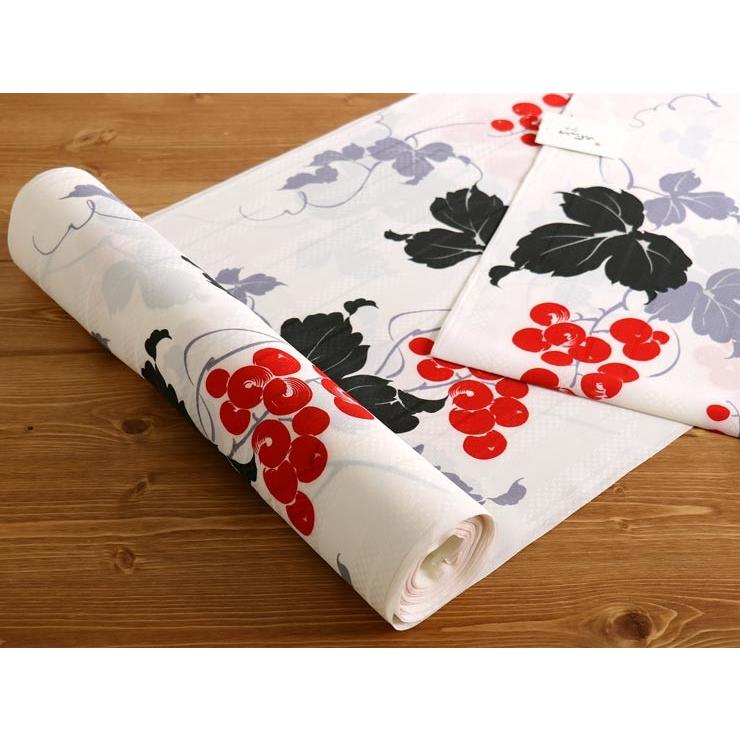 TORAY（東レ） [セオα] 浴衣 反物 葡萄（オフシロ×アカ/SYP1115）夏