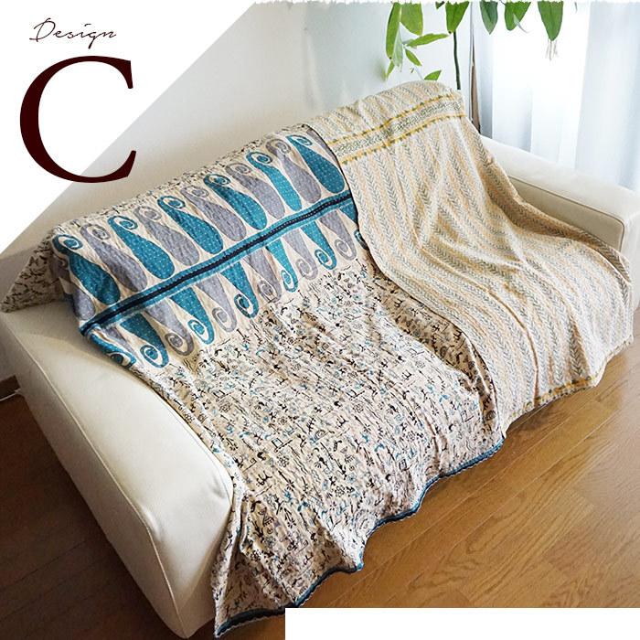 ラリーキルト カンタキルト ベッドカバー ソファカバー マルチカバー