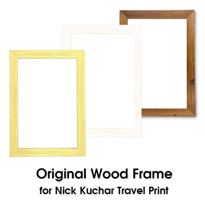 ニックカッチャー】ハワイトラベルプリント 専用 ウッドフレーム【nick