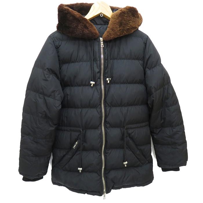 PRADA（プラダ） 毛皮フード ダウンコート ダウンジャケット ナイロン