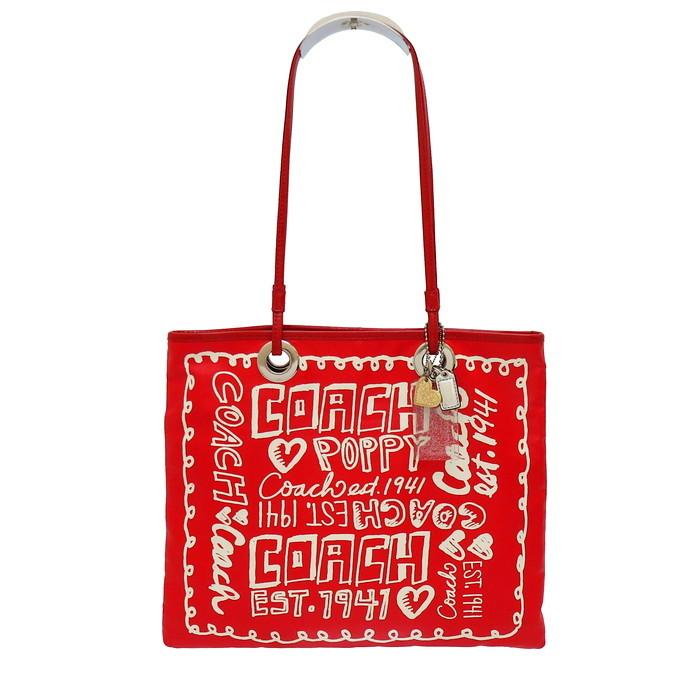 COACH（コーチ） POPPY 13857 トートバッグ PVCコーティングキャンバス