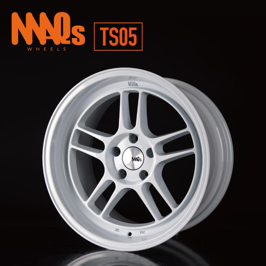 MAQs 18×10.5J +15 114.3 5H MAQs Wheels TS05 1本価格 ホワイト