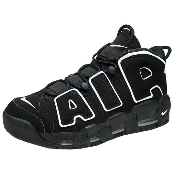 NIKE（ナイキ） NIKE AIR MORE UPTEMPO BLACK/WHITE 黒白 モアテン