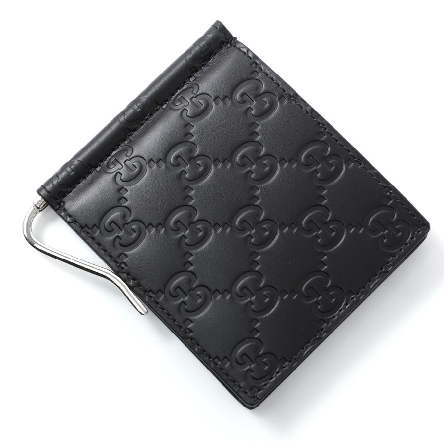 GUCCI（グッチ） マネークリップ GG 2つ折り財布 ブラック メンズ