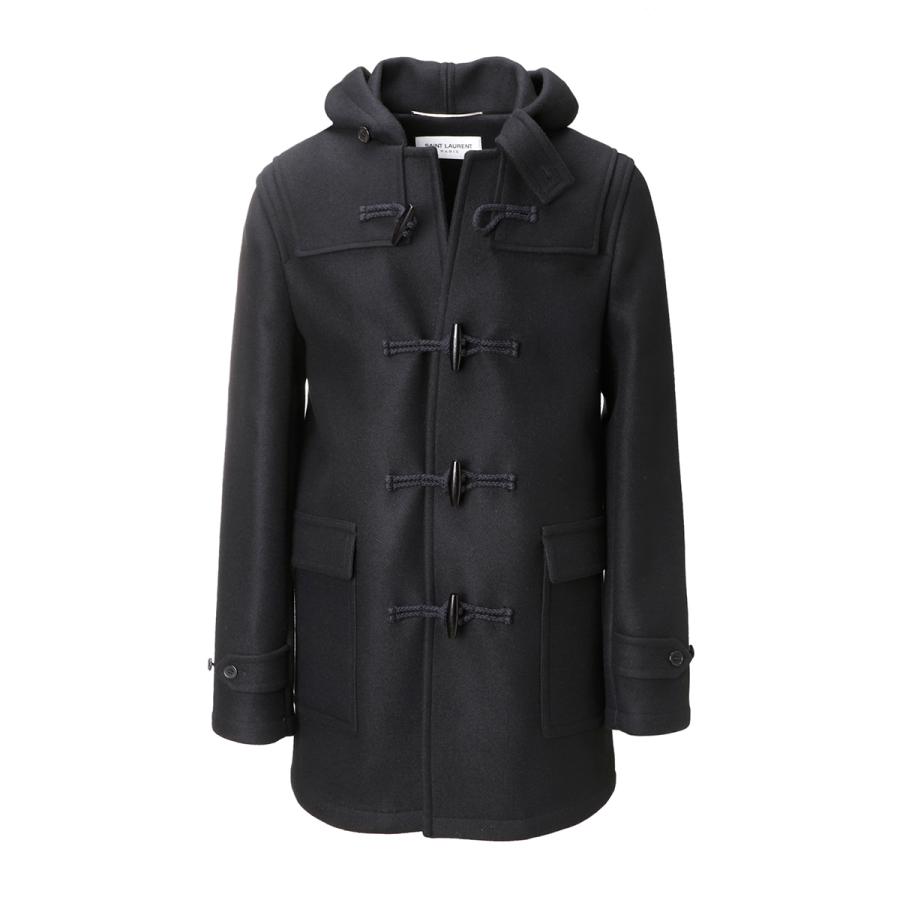 SAINT LAURENT サンローラン ダッフルコート ブラック メンズ 649133