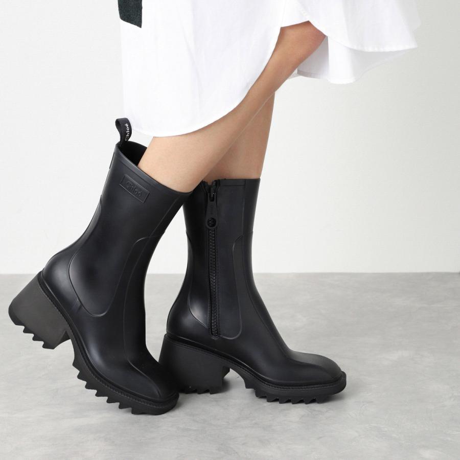 Chloe（クロエ） レインブーツ BETTY 大きいサイズあり ブラック