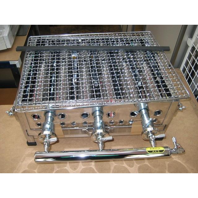 AKS 業務用 ガス式 網焼き器（焼物グリラー） BY-3 横幅460x奥行355x高