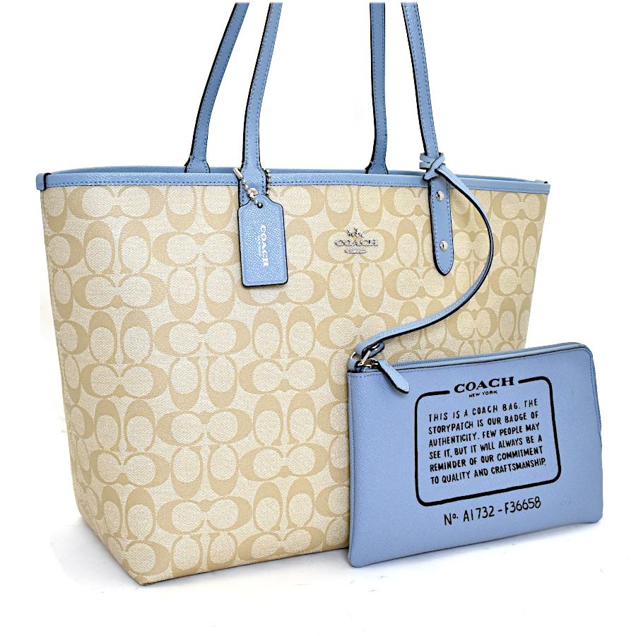 COACH（コーチ） トートバッグ リバーシブル シグネチャー F36658 PVC